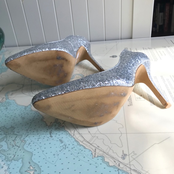 Sparkly Silver Heels by Le Chateau - Picture 5 of 9